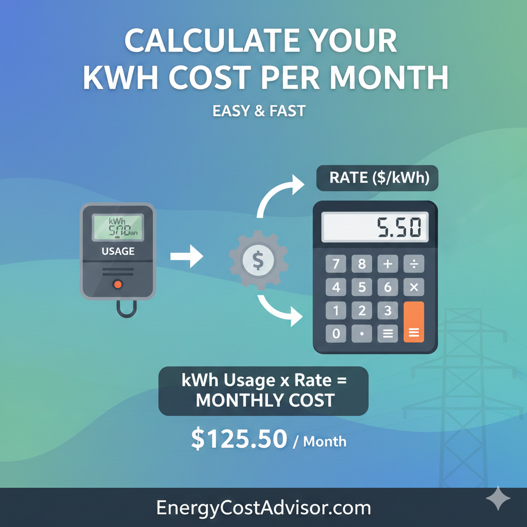 how to calculate kwh cost per month