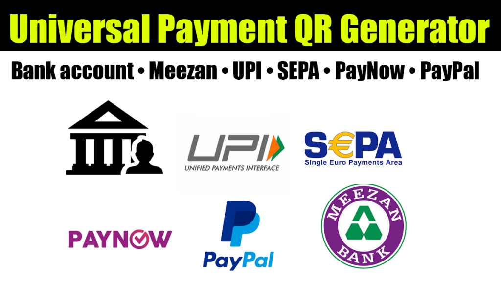 Universal Payment QR Generator