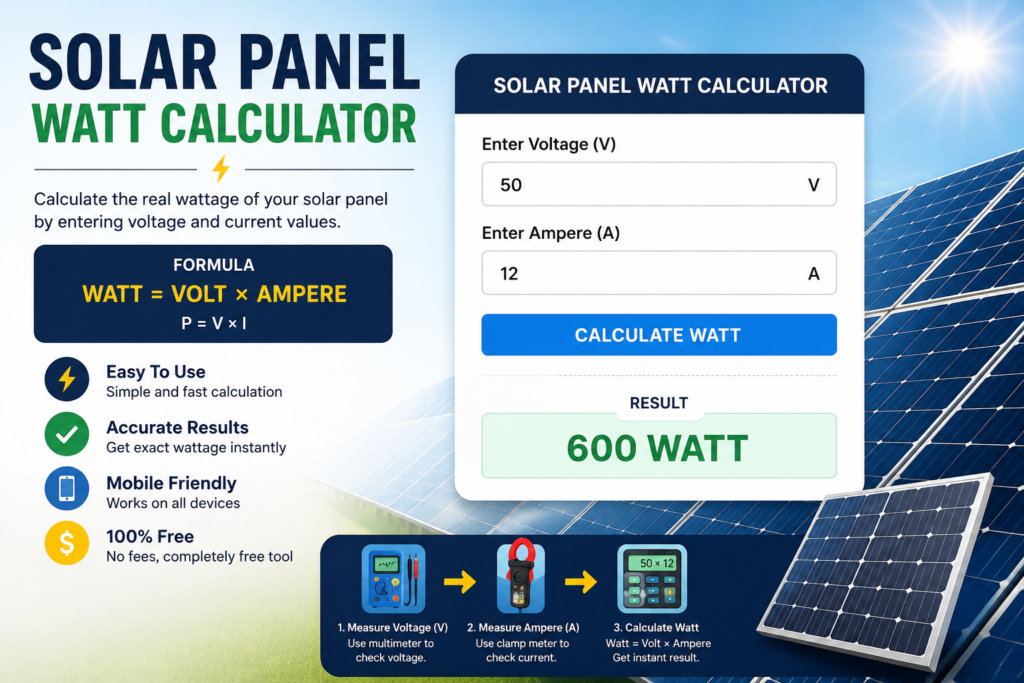 solar panel watt calculator